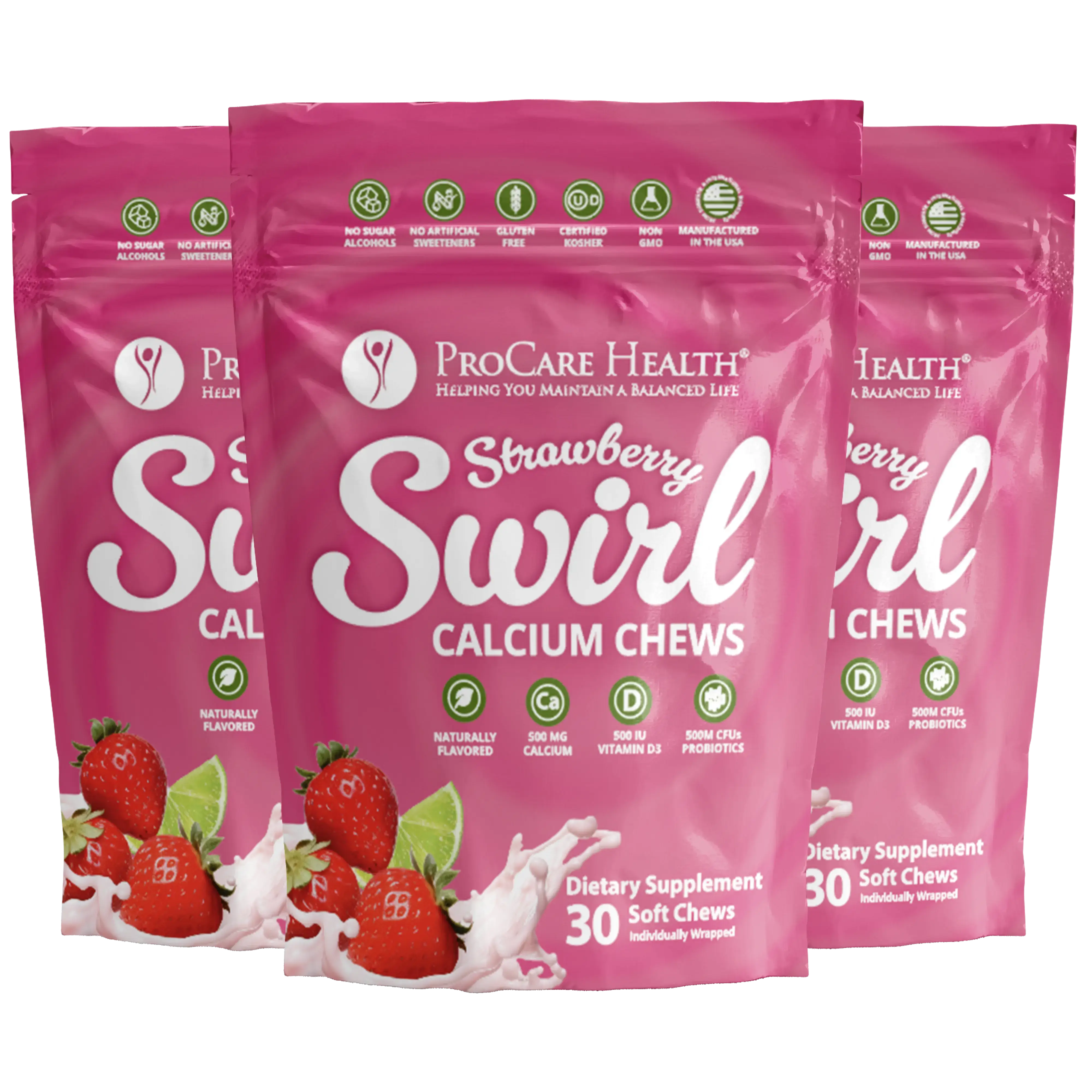 Calcium Soft Chew | Strawberry Swirl - Image 8