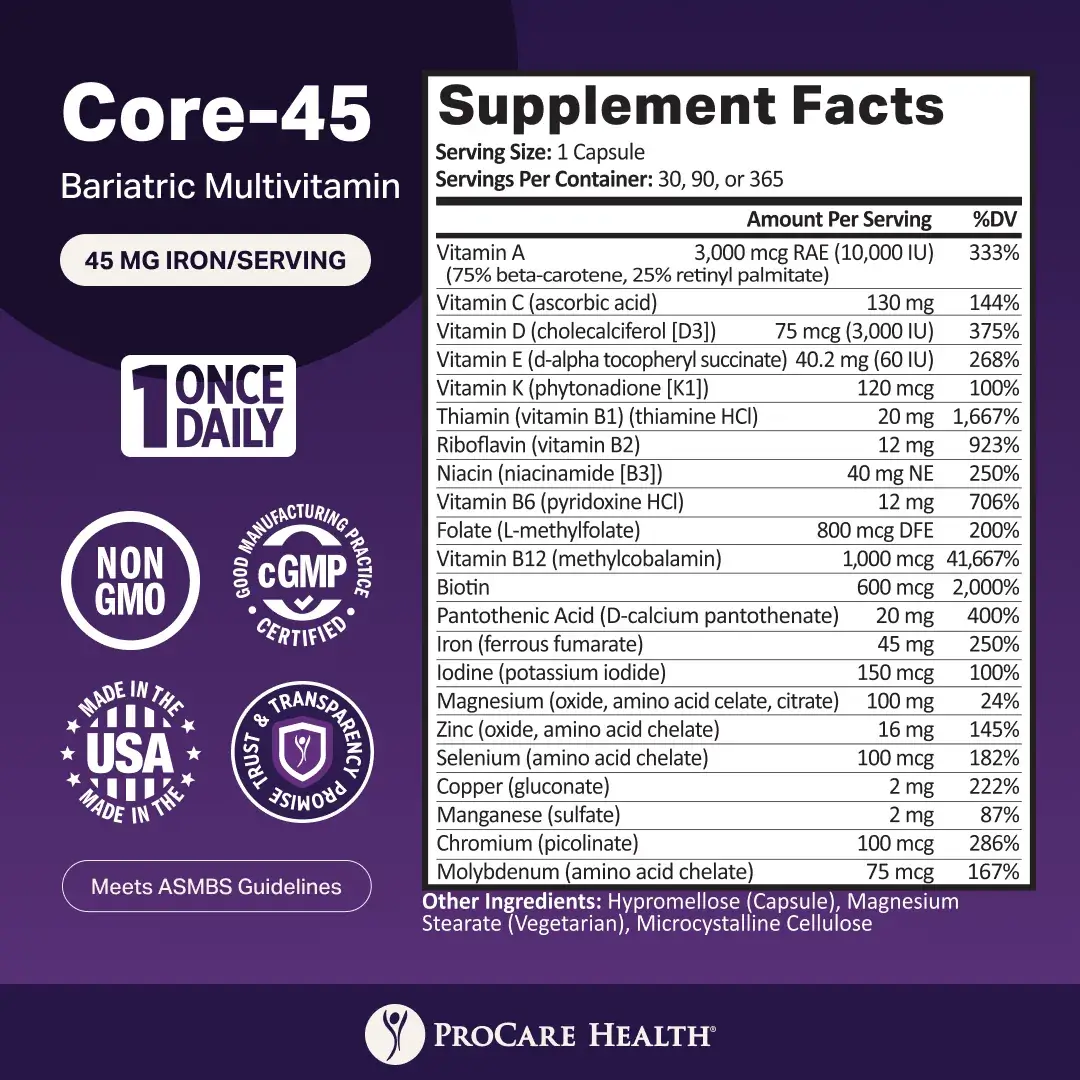 Core-45 Bariatric Multivitamin Capsule - Image 7