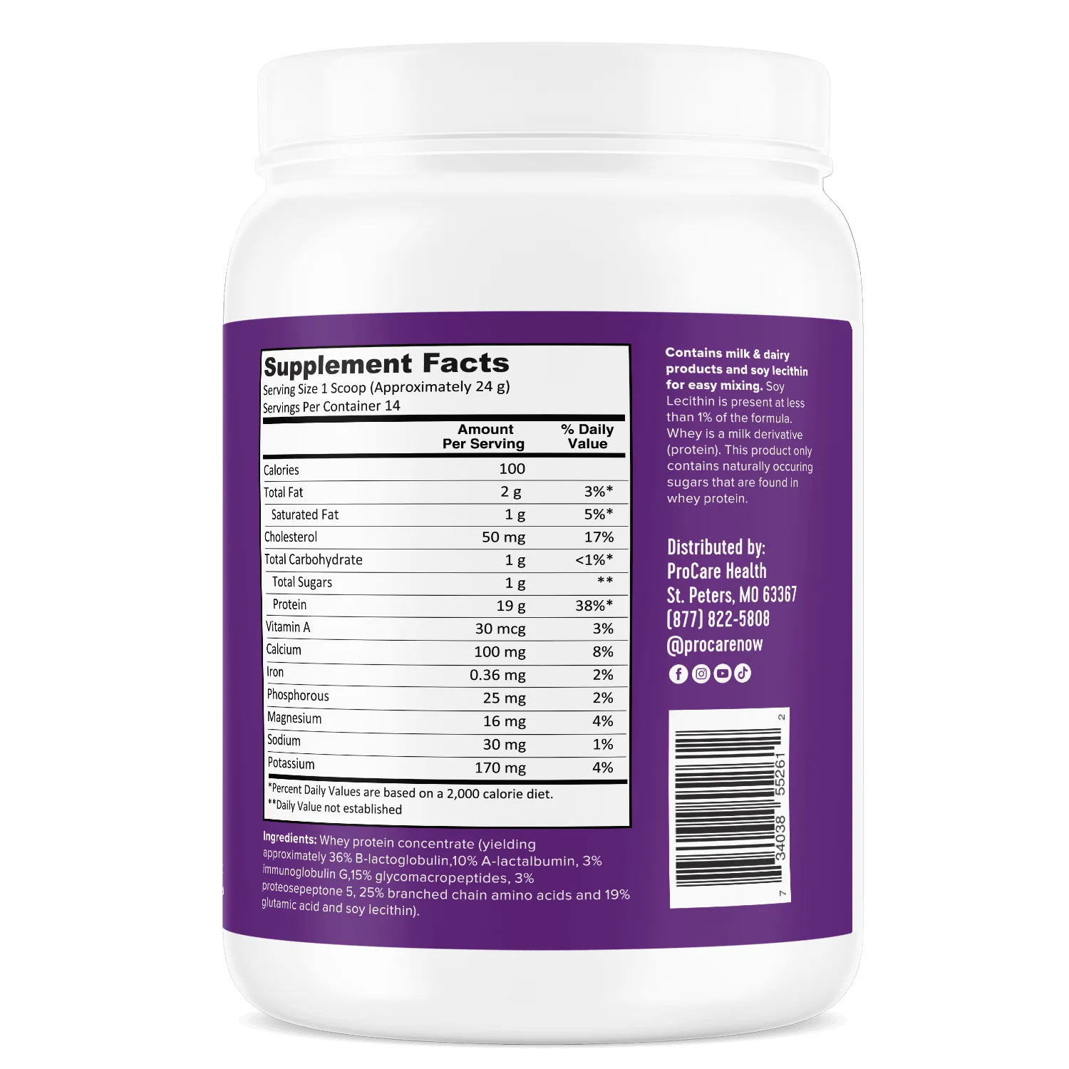 Whey Protein Powder – Unsweetened & Unflavored - Image 3