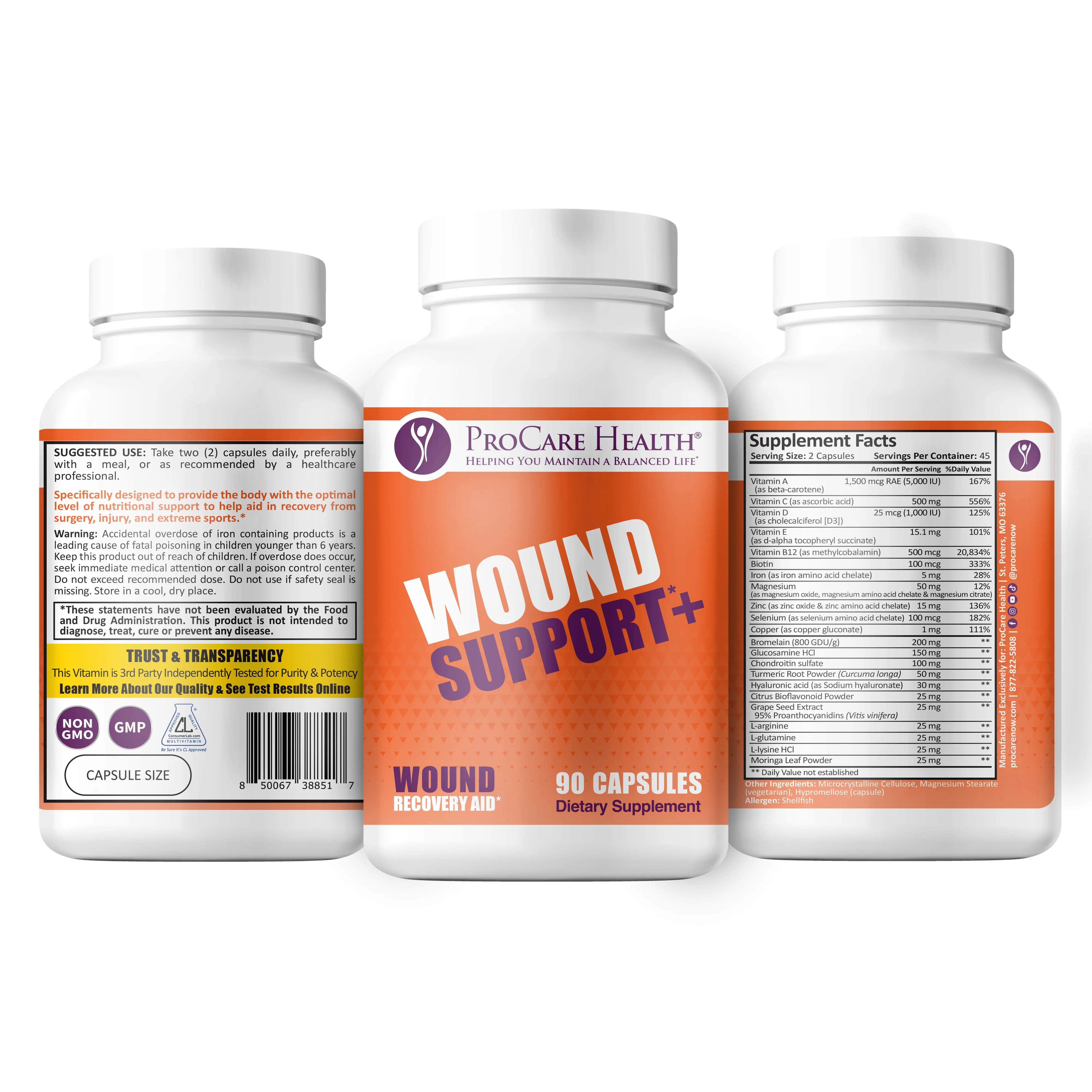 Wound Support+ | Advanced Recovery, Tissue & Collagen Support Capsules - Image 4